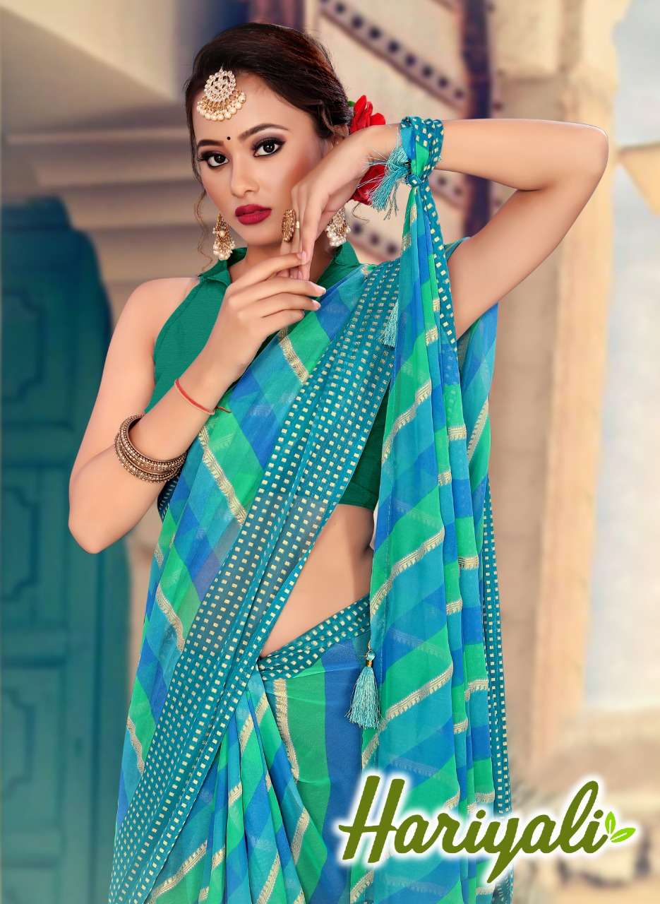 FC launch Hariyali Laheriya Printed Georgette Sarees Catalogue