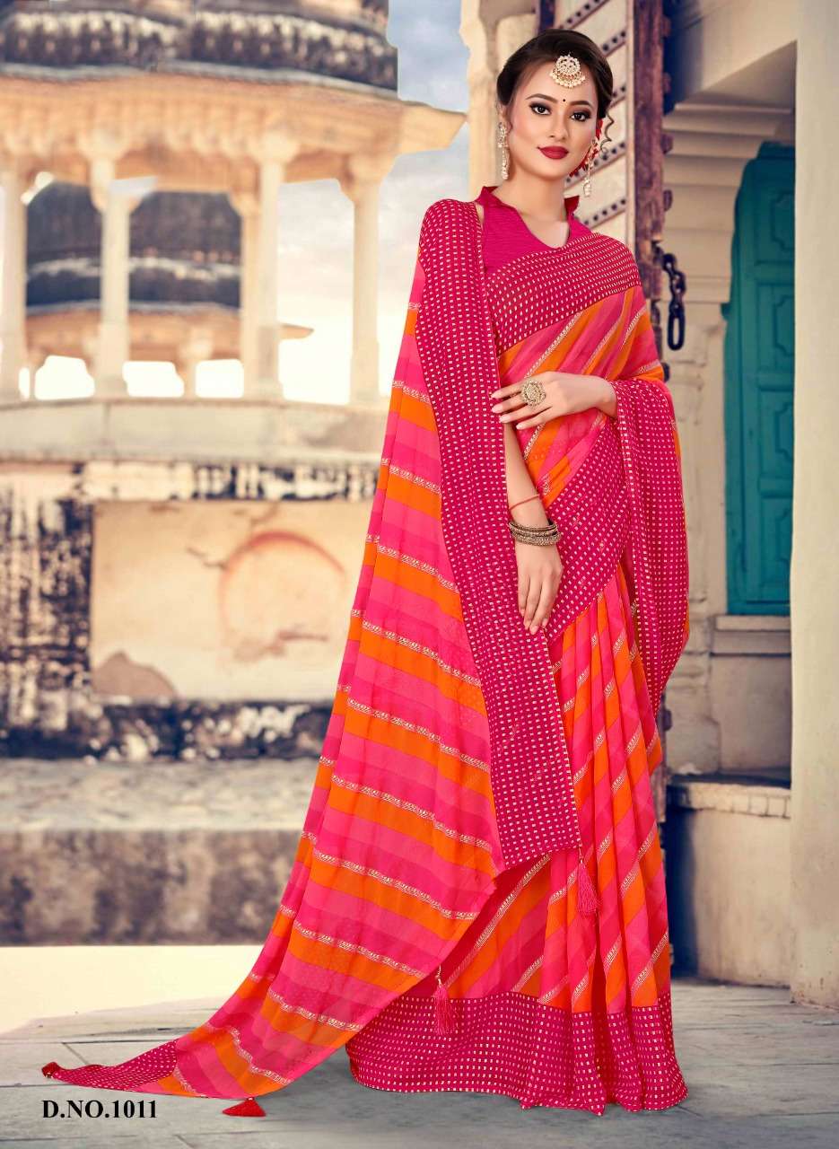 FC launch Hariyali Laheriya Printed Georgette Sarees Catalogue