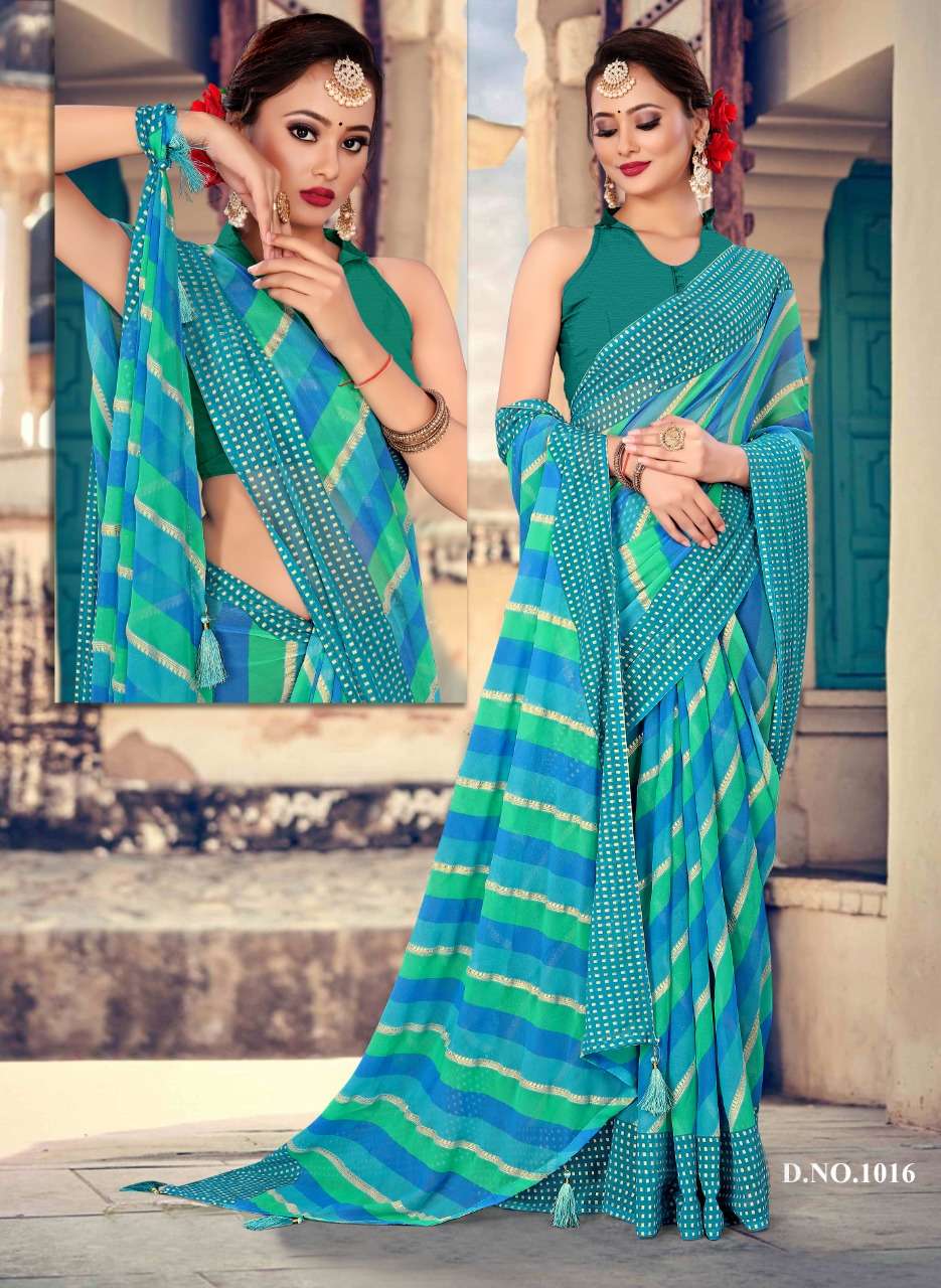 FC launch Hariyali Laheriya Printed Georgette Sarees Catalogue