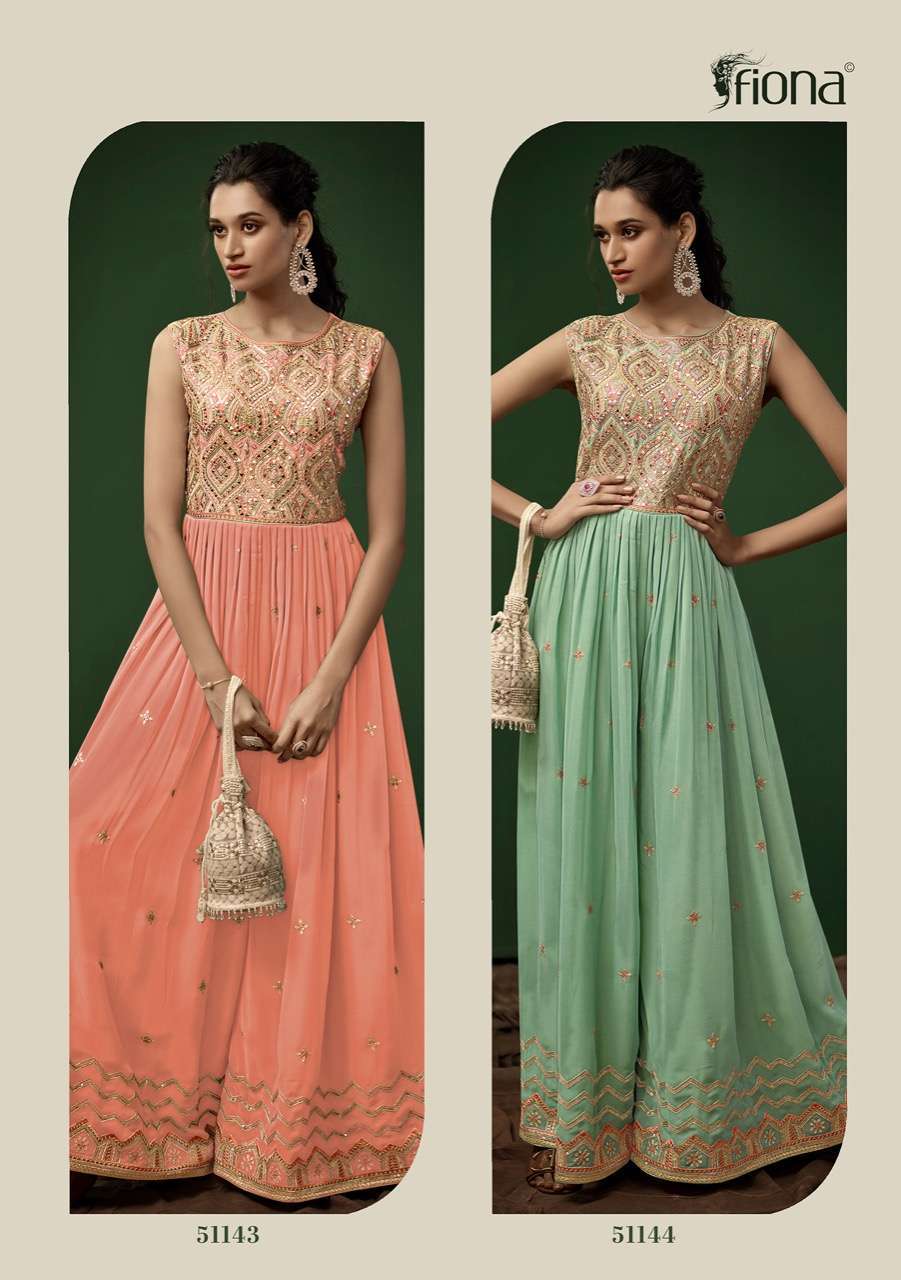 FIONA PRESENT JUMP SUIT GEORGETTE EMBROIDERY PARTY WEAR WESTERN JUMP SUIT