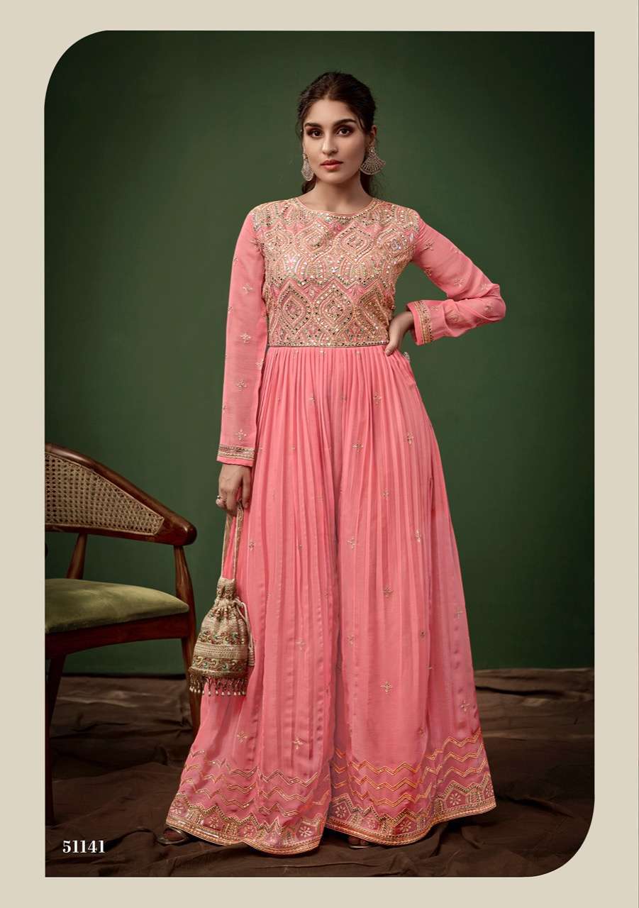 FIONA PRESENT JUMP SUIT GEORGETTE EMBROIDERY PARTY WEAR WESTERN JUMP SUIT