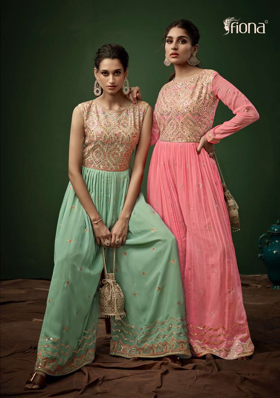 FIONA PRESENT JUMP SUIT GEORGETTE EMBROIDERY PARTY WEAR WESTERN JUMP SUIT