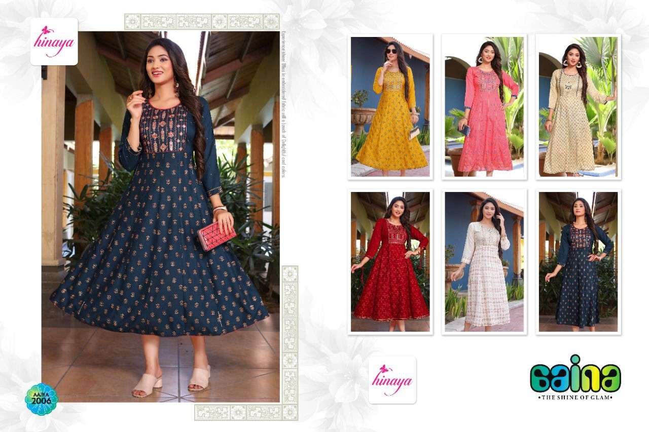 hinaya  AAINA VOL-3 Kurtis catalogue