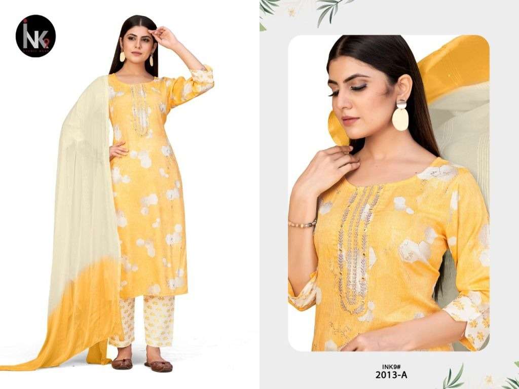 INK 9 KGF VOL 2 RAYON FOIL PRINT DESIGNER READY MADE TOP BOTTOM WITH DUPATTA