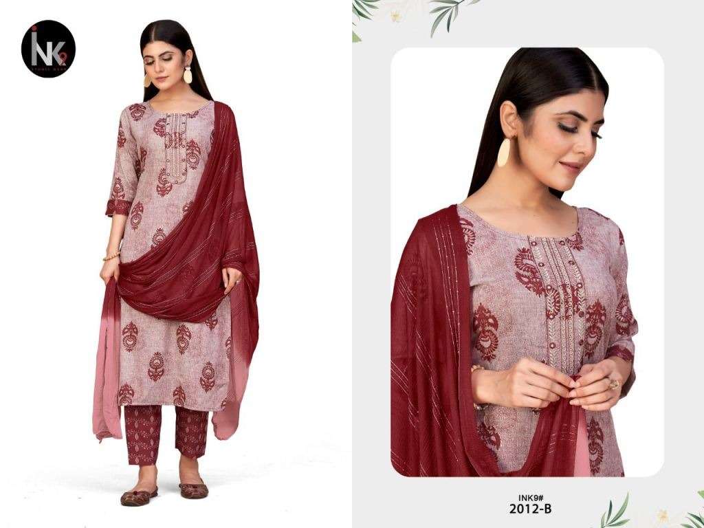 INK 9 KGF VOL 2 RAYON FOIL PRINT DESIGNER READY MADE TOP BOTTOM WITH DUPATTA