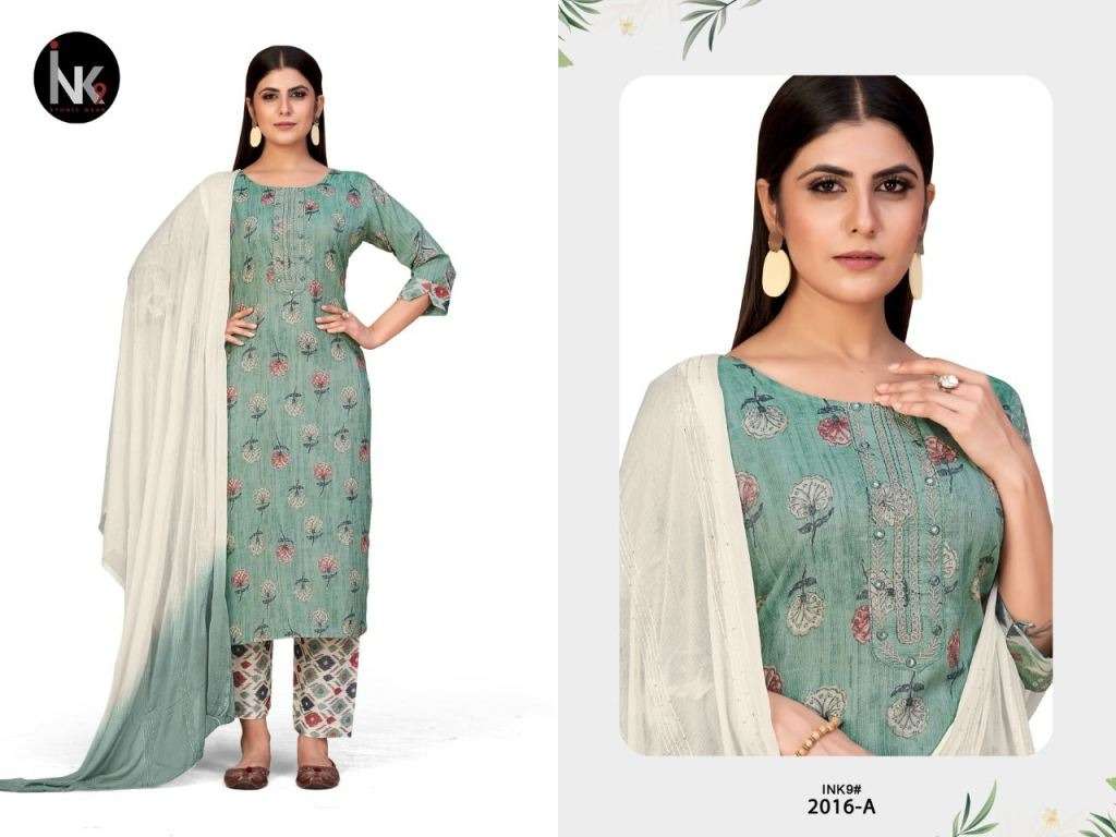 INK 9 KGF VOL 2 RAYON FOIL PRINT DESIGNER READY MADE TOP BOTTOM WITH DUPATTA