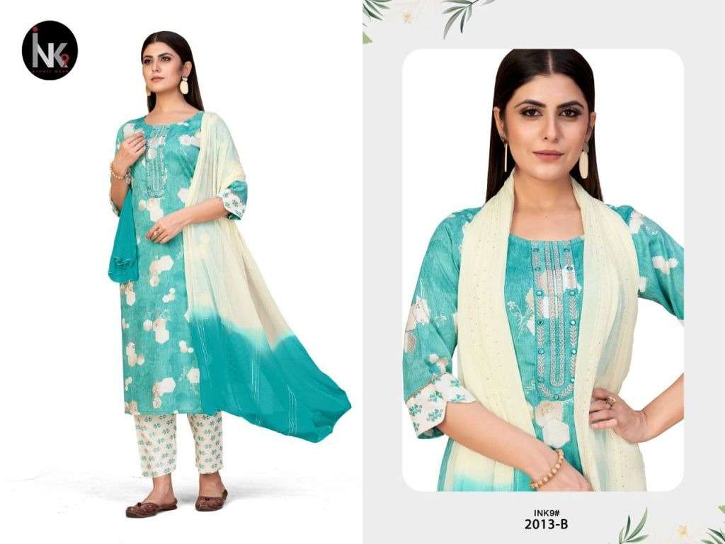 INK 9 KGF VOL 2 RAYON FOIL PRINT DESIGNER READY MADE TOP BOTTOM WITH DUPATTA