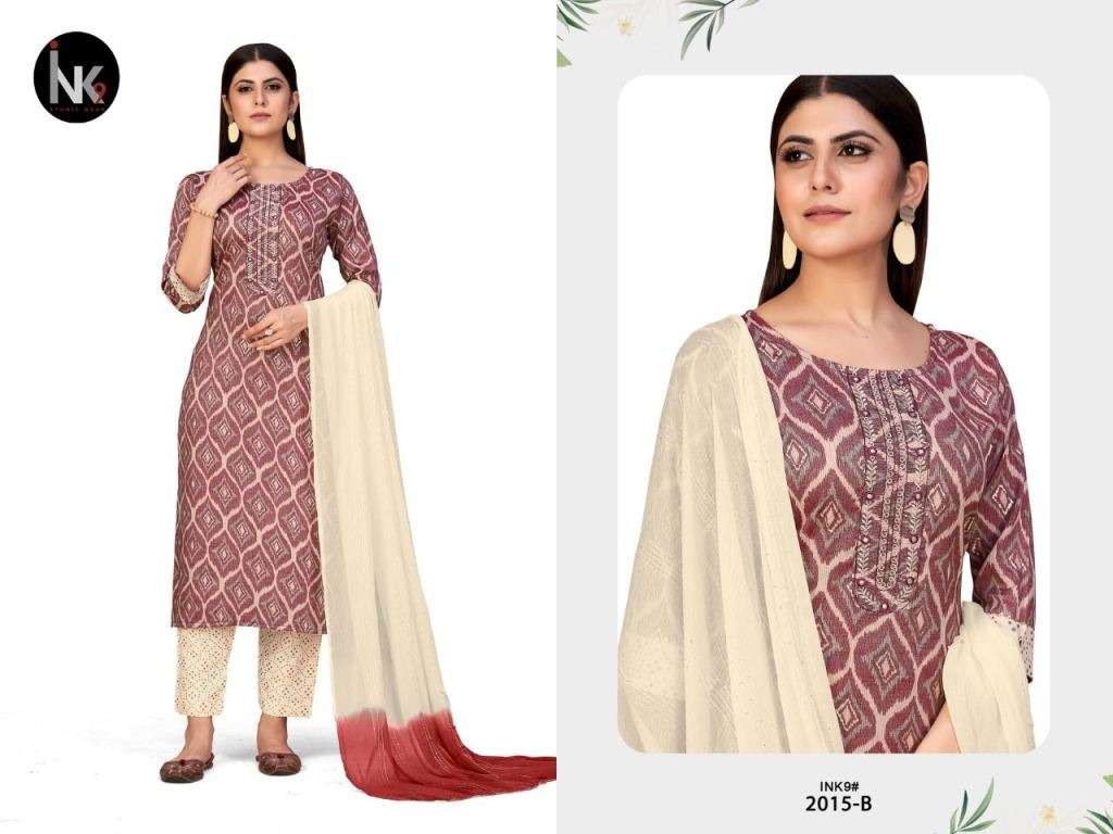 INK 9 KGF VOL 2 RAYON FOIL PRINT DESIGNER READY MADE TOP BOTTOM WITH DUPATTA