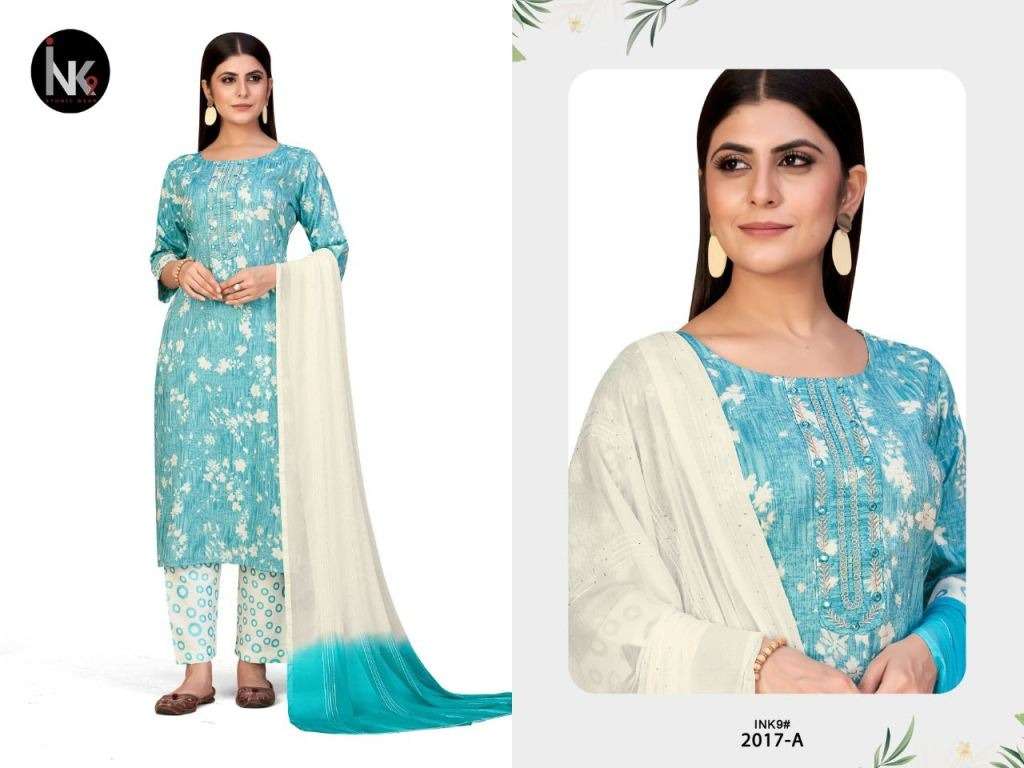 INK 9 KGF VOL 2 RAYON FOIL PRINT DESIGNER READY MADE TOP BOTTOM WITH DUPATTA