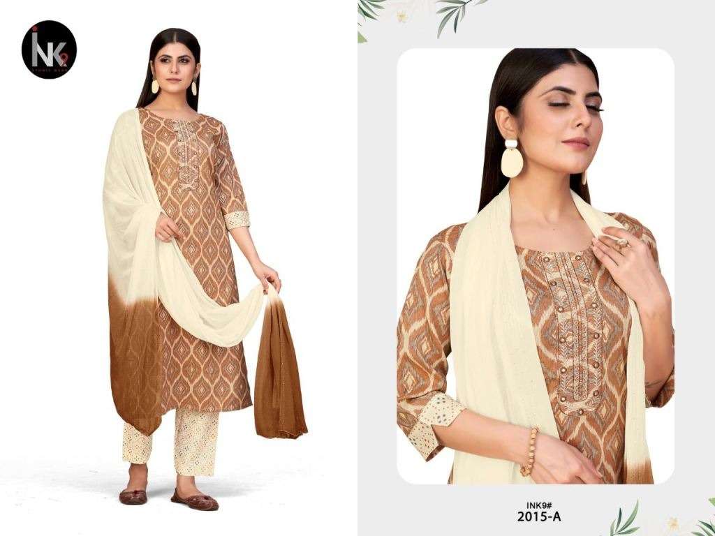 INK 9 KGF VOL 2 RAYON FOIL PRINT DESIGNER READY MADE TOP BOTTOM WITH DUPATTA