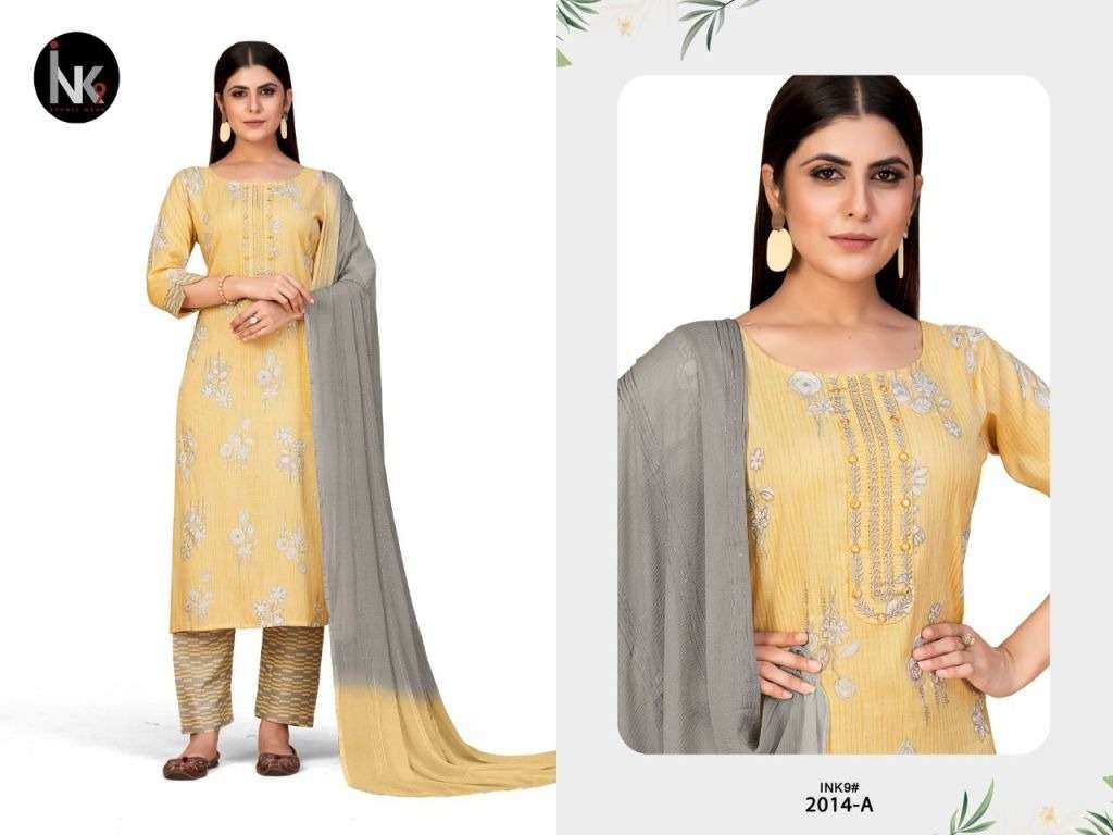 INK 9 KGF VOL 2 RAYON FOIL PRINT DESIGNER READY MADE TOP BOTTOM WITH DUPATTA
