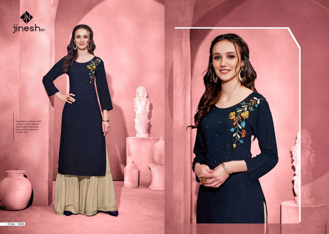  JINESH NX ZOOLEE FANCY READYMADE KURTI WITH SHARARA SUPPLIER