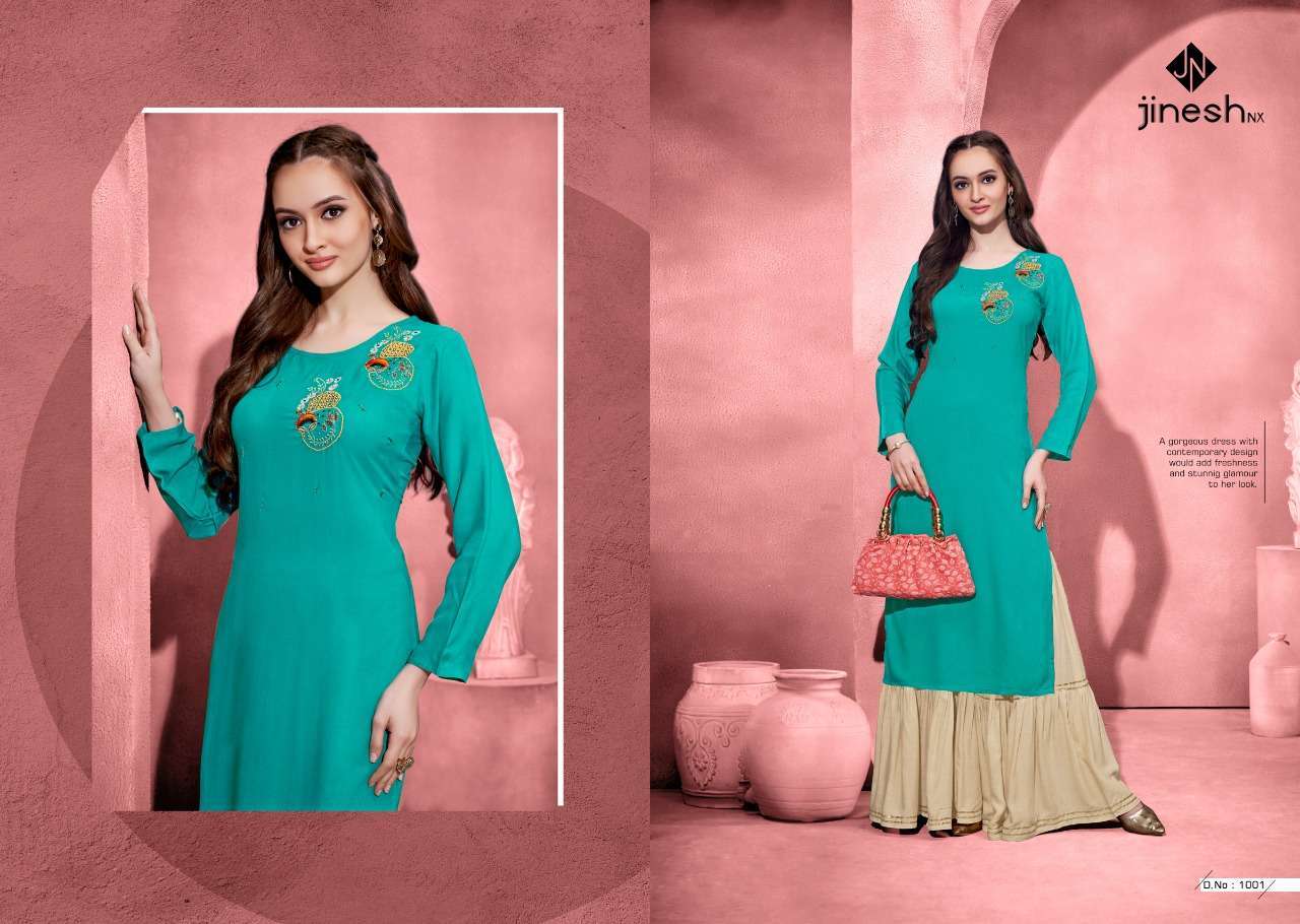  JINESH NX ZOOLEE FANCY READYMADE KURTI WITH SHARARA SUPPLIER
