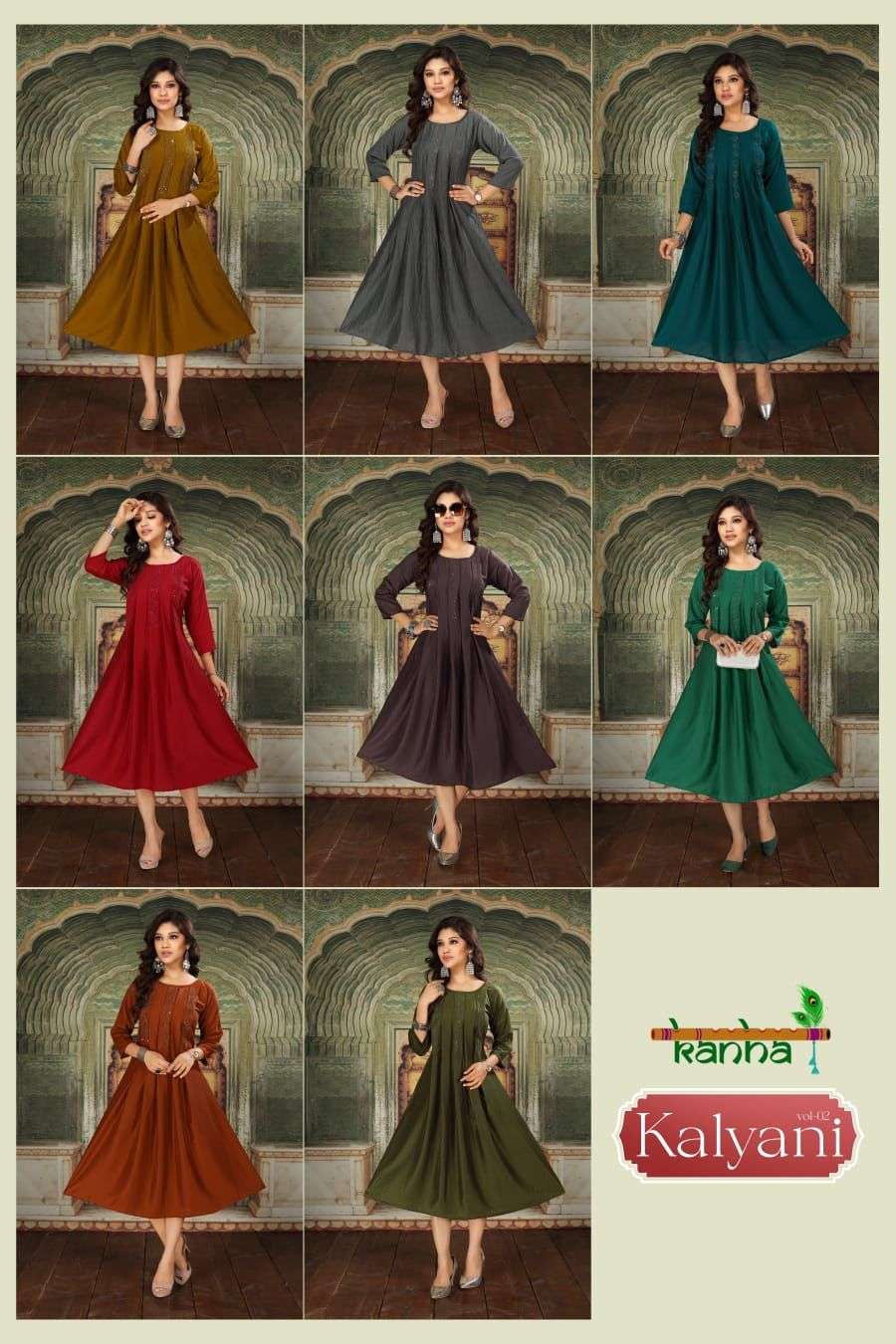 KANHA BRAND PERSENT KALYANI VOL-2  Anarkali Kurtis  Hit Catalogue wholesale price
