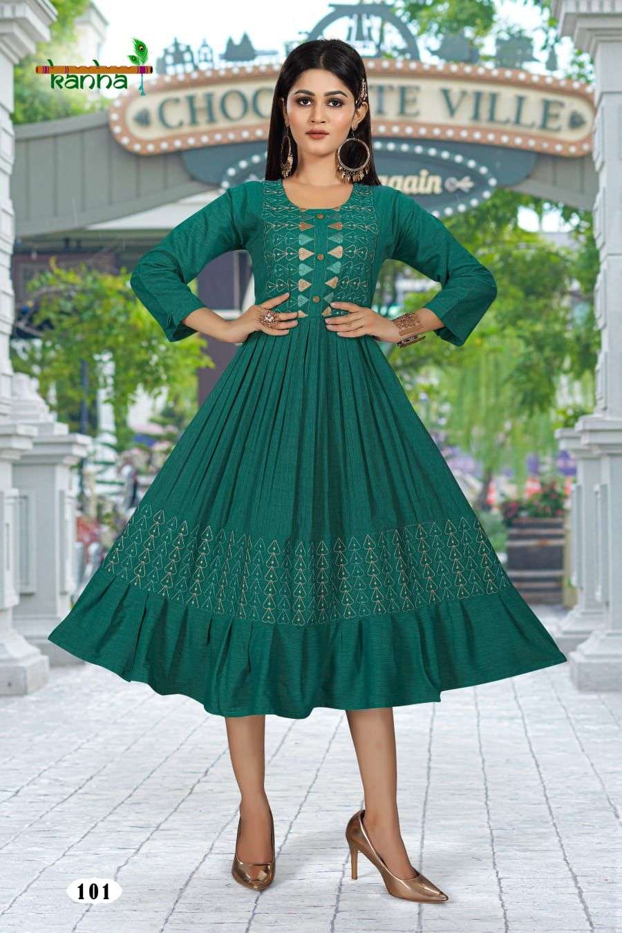KANHA BRAND PERSENT KANAK Gown Catalogue Wholesale Rate
