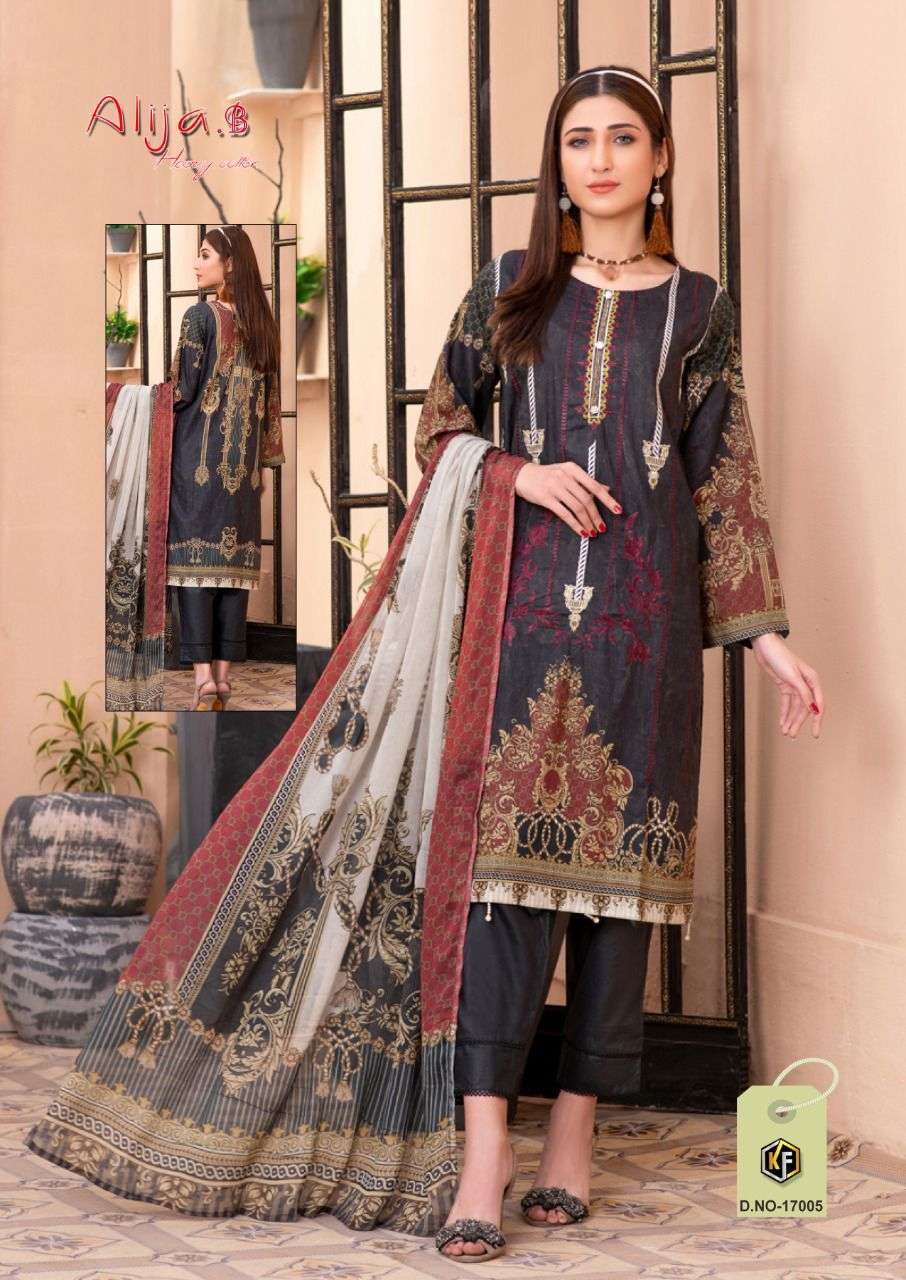 KEVAL FAB  presents ALIJA.B. vol. 17 KARACHI PRINT cotton Dress