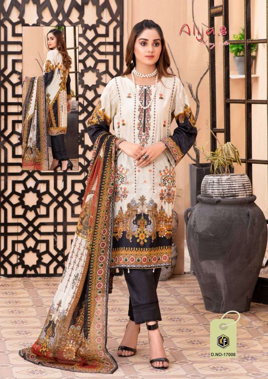 KEVAL FAB  presents ALIJA.B. vol. 17 KARACHI PRINT cotton Dress