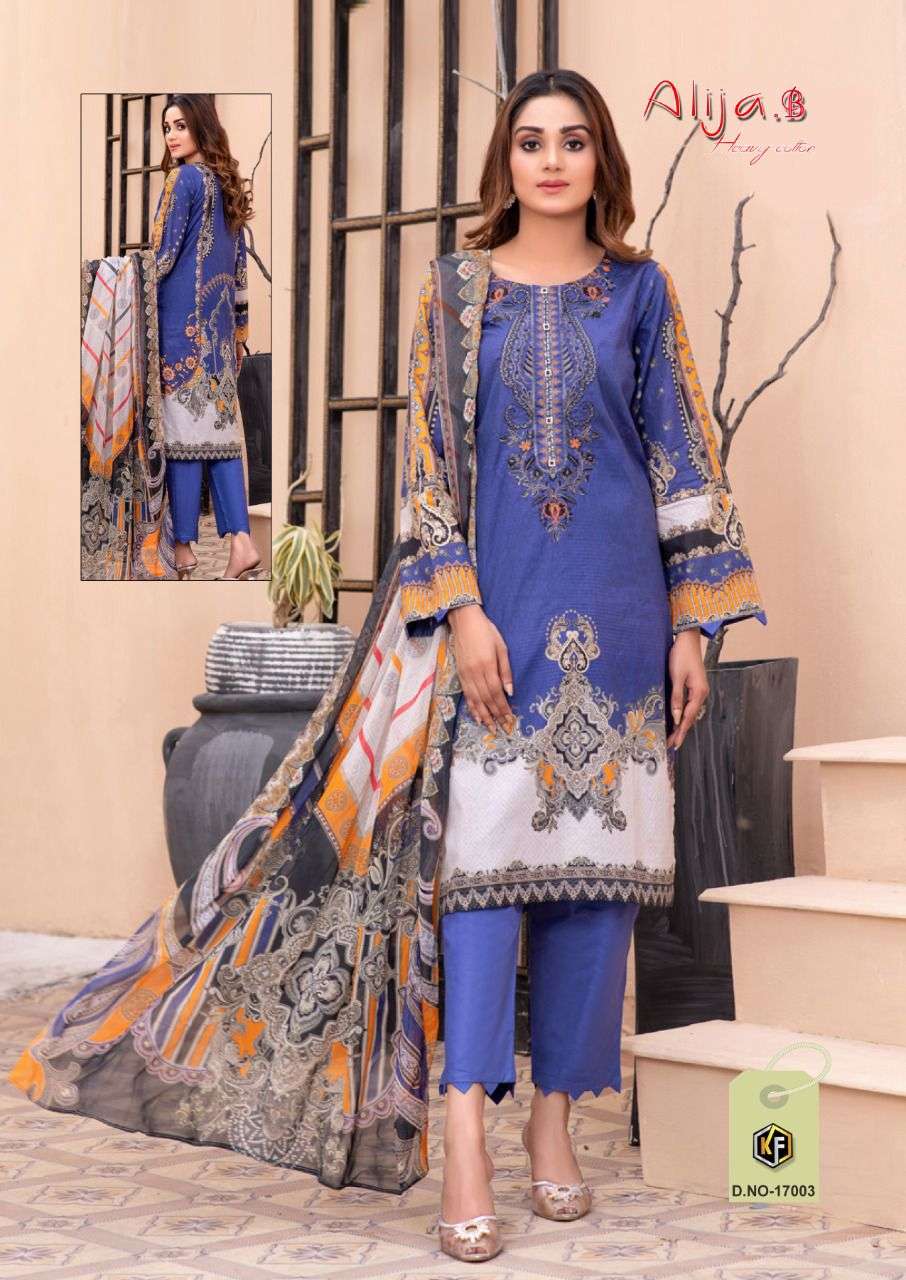 KEVAL FAB  presents ALIJA.B. vol. 17 KARACHI PRINT cotton Dress