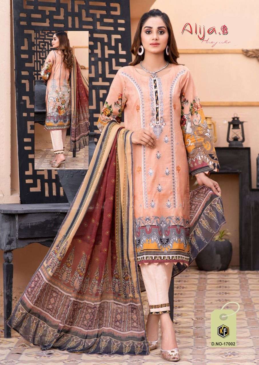 KEVAL FAB  presents ALIJA.B. vol. 17 KARACHI PRINT cotton Dress