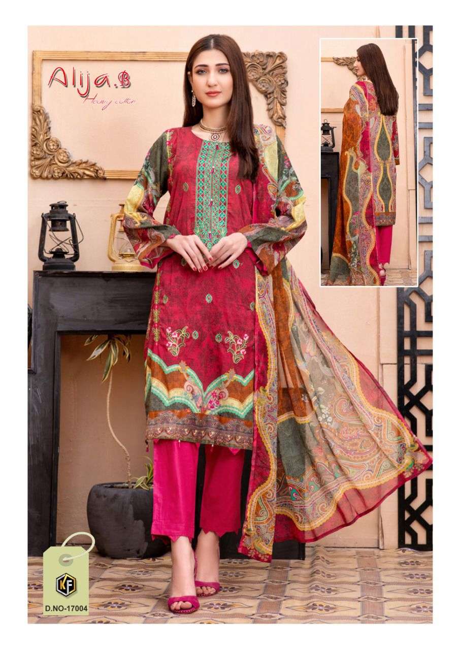 KEVAL FAB  presents ALIJA.B. vol. 17 KARACHI PRINT cotton Dress