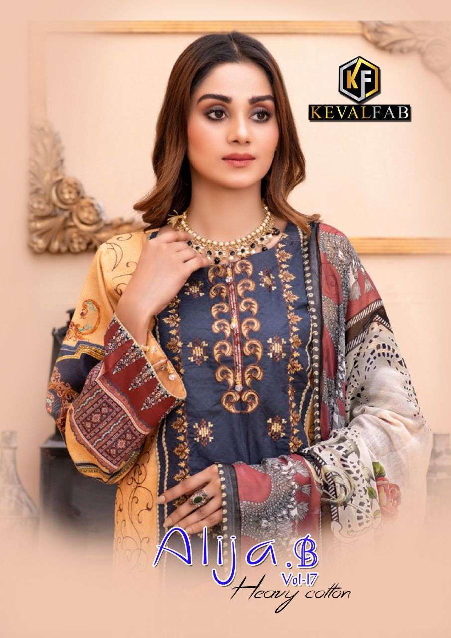 KEVAL FAB  presents ALIJA.B. vol. 17 KARACHI PRINT cotton Dress