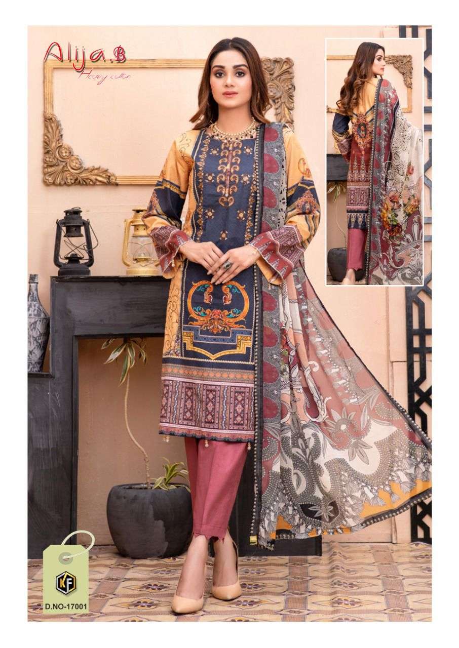 KEVAL FAB  presents ALIJA.B. vol. 17 KARACHI PRINT cotton Dress