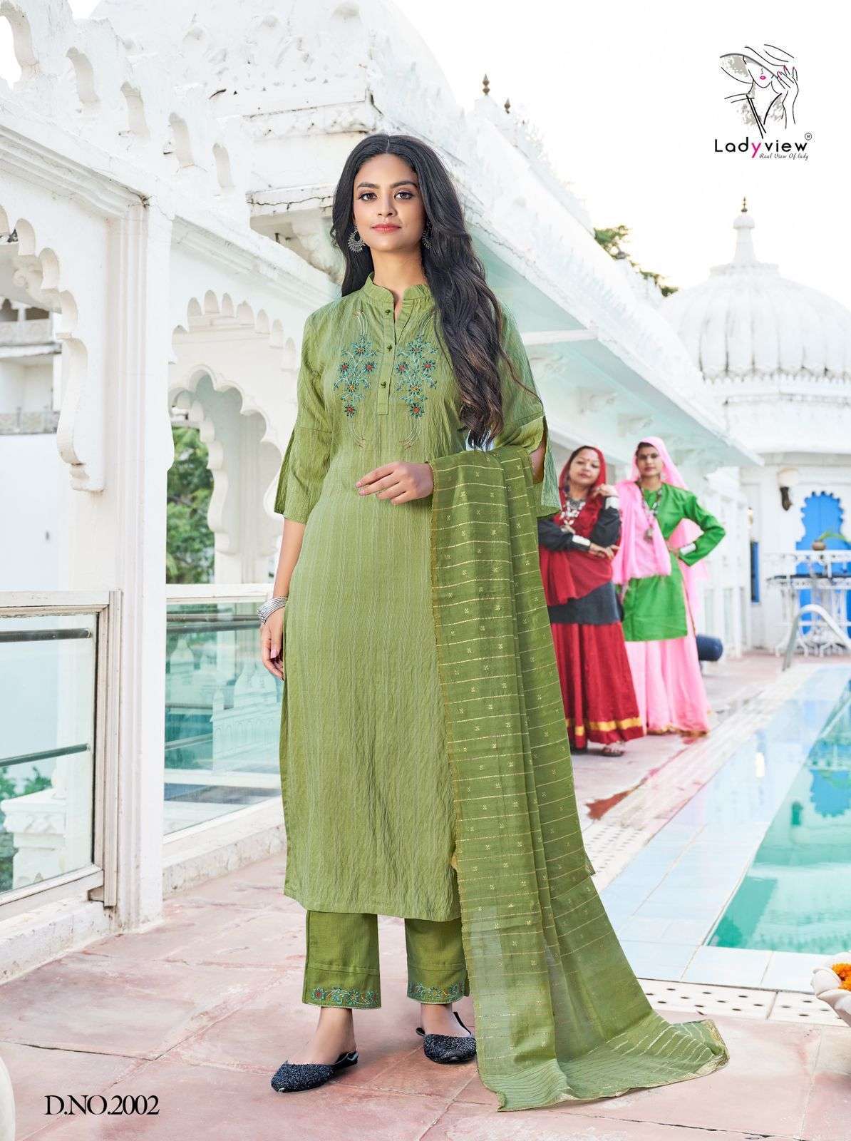 AARVI VOL-2 BY ASLIWHOLESALE GEORGETTE STITCHED KURTI & DUPATTA