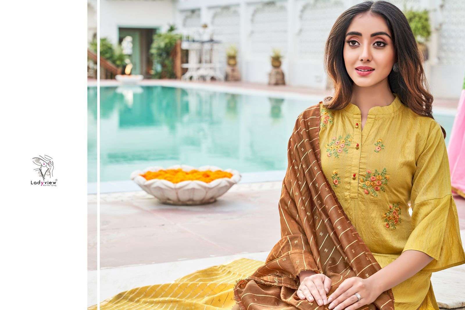 Lady view launch SUNDRA VOL 2 Catalogue   Kurti Dupatta with plazzo manufacture Price