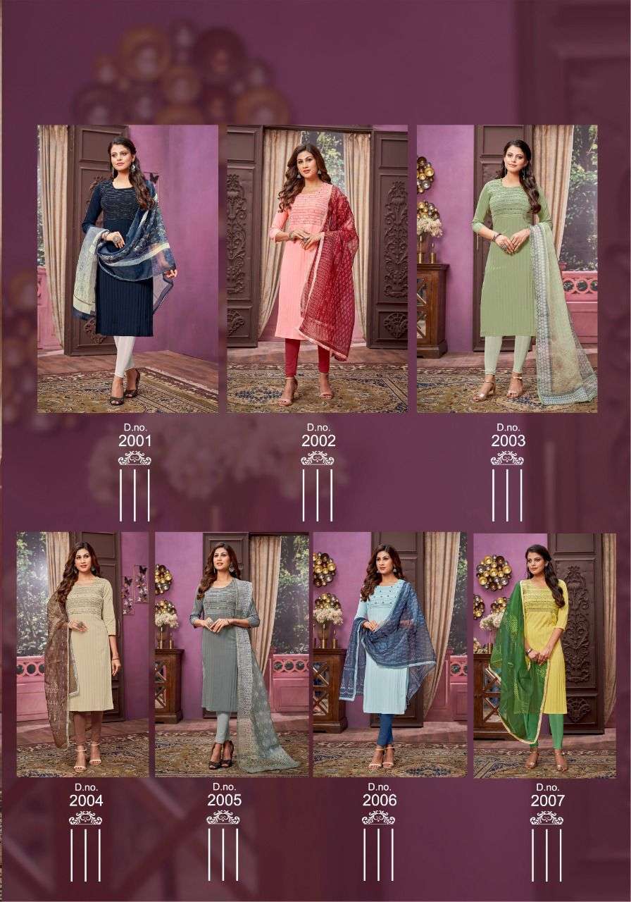 Launch New Super Fancy  Kurti With Dupatta Catalogue name :