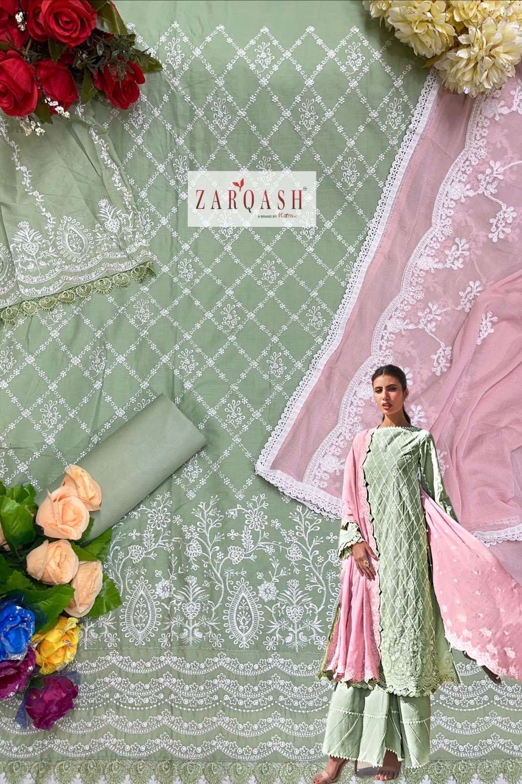 LAWANKARI VOL 24 BY ZARQASH COTTON PAKISTANI DRESSES WHOLESALER