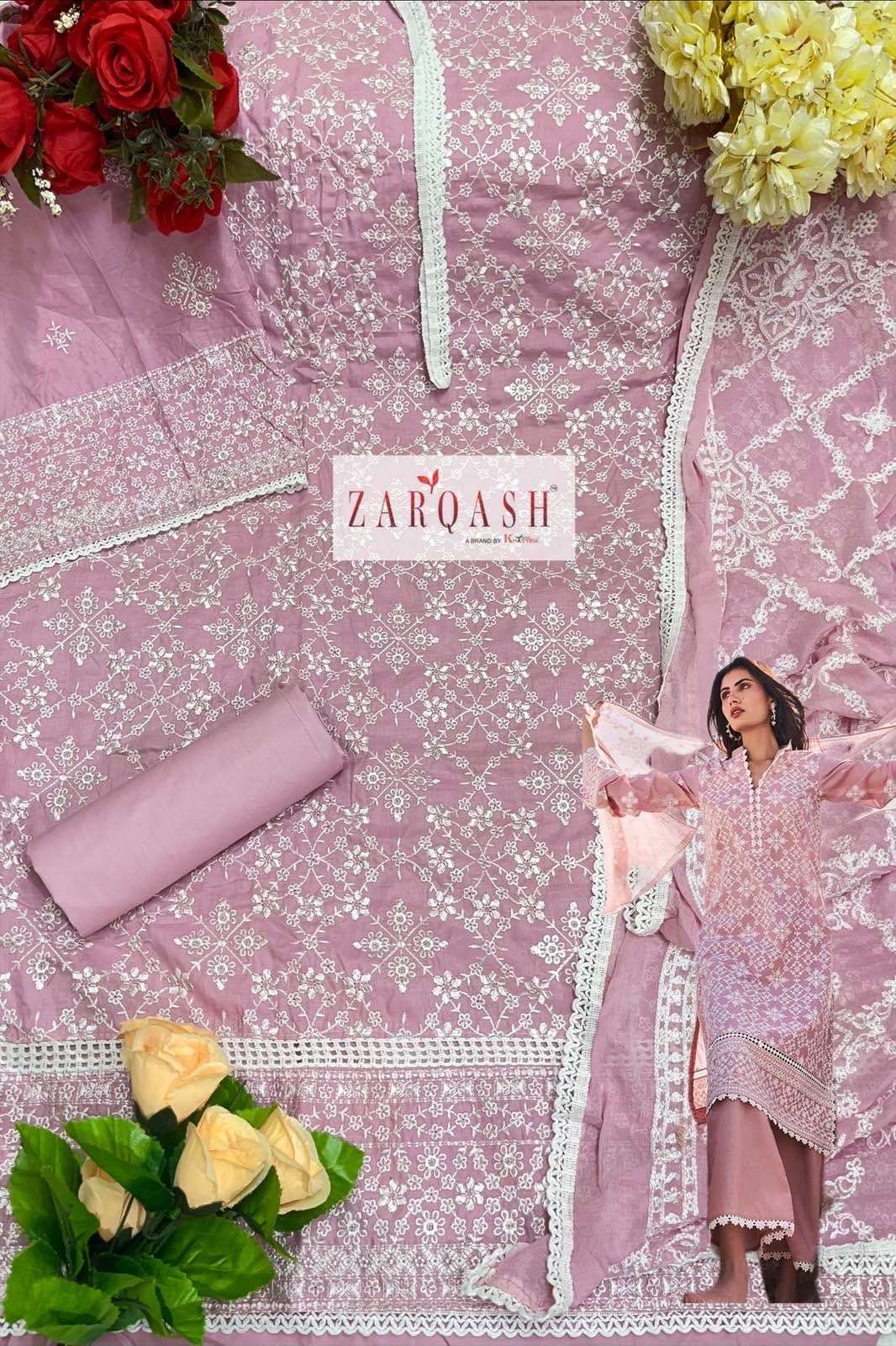 LAWANKARI VOL 24 BY ZARQASH COTTON PAKISTANI DRESSES WHOLESALER