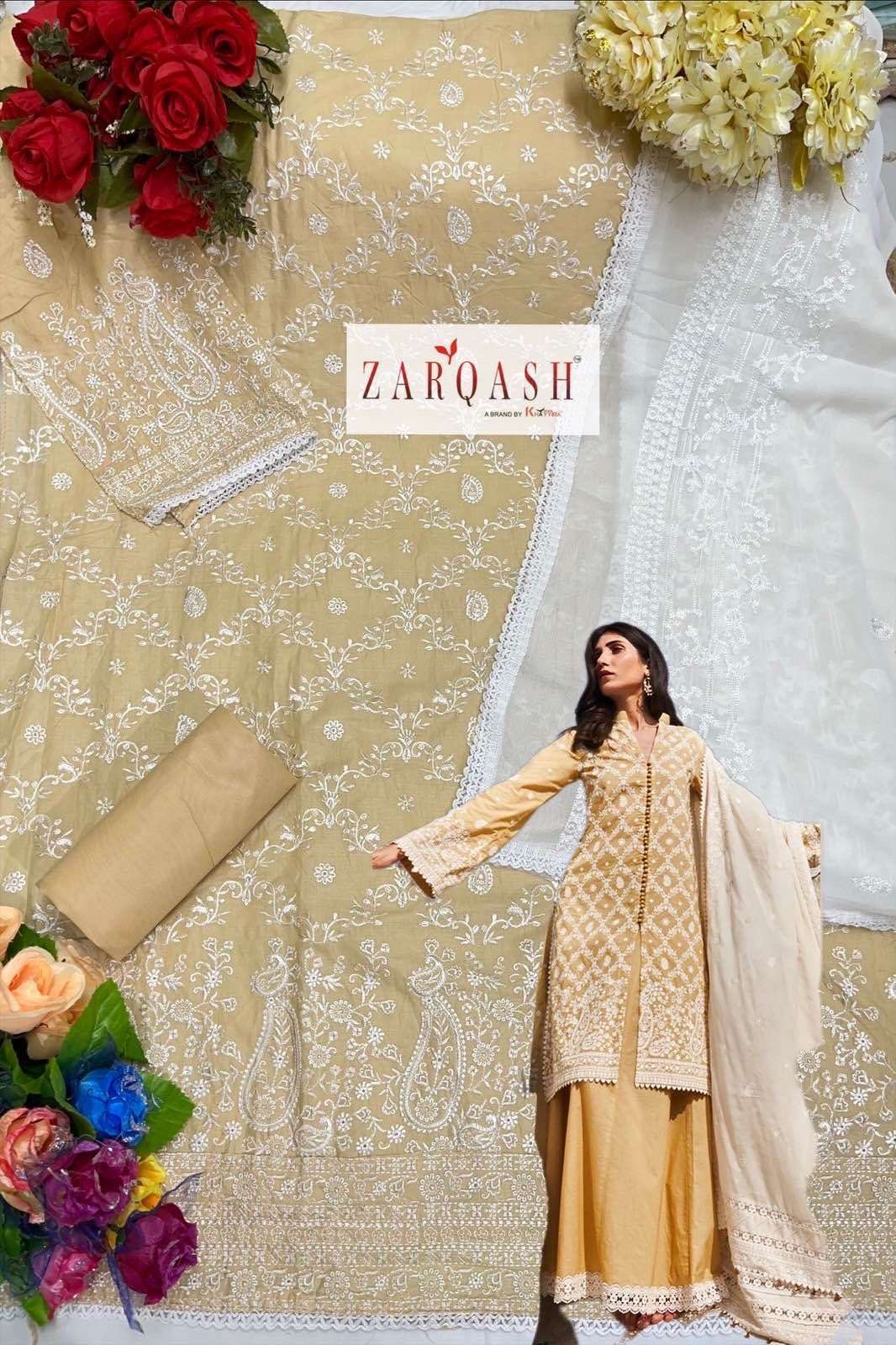 LAWANKARI VOL 24 BY ZARQASH COTTON PAKISTANI DRESSES WHOLESALER