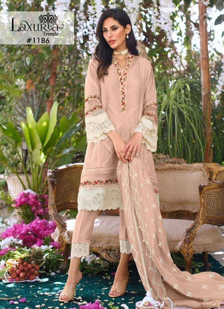 LAXURIA TRENDZ 1186 GEORGETTE EMBROIDERY TOP BOTTOM AND DUPATTA