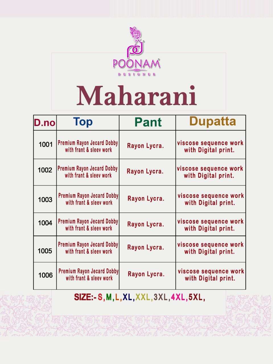  MAHARANI BY POONAM RAYON DESIGNER 3 PIECE READYMADE COLLECTION