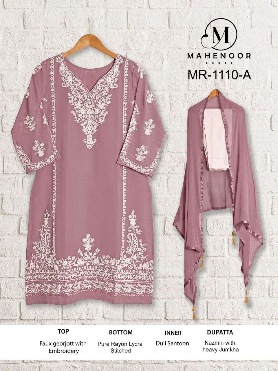 MAHENOOR PRESENT MR 1110 GEORGETTE PAKISTANI READYMADE SALWAR KAMEEZ