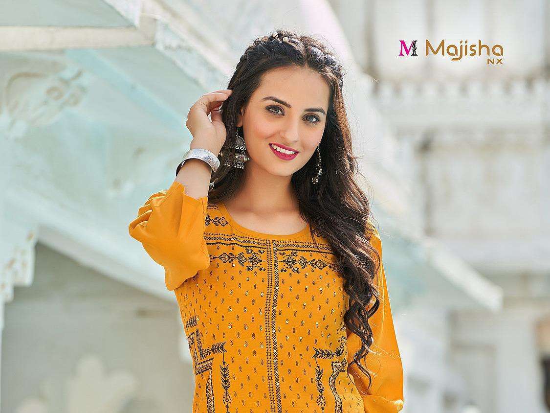 MAJISHA NX MASAKALI VOL 1 RAYON SIMPLE KURTI BEST RATE SELLER