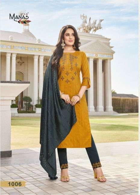 MANAS FAB Catalogue SPARKLE   Top,Pant with duptta 