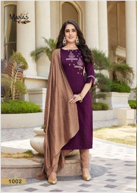 MANAS FAB Catalogue SPARKLE   Top,Pant with duptta 