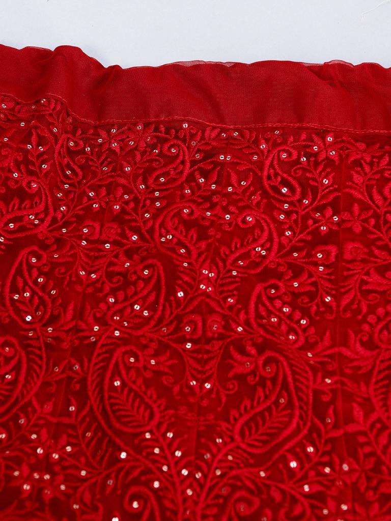 Maroon Color Designer Soft net Sequins Work Lehenga Choli 