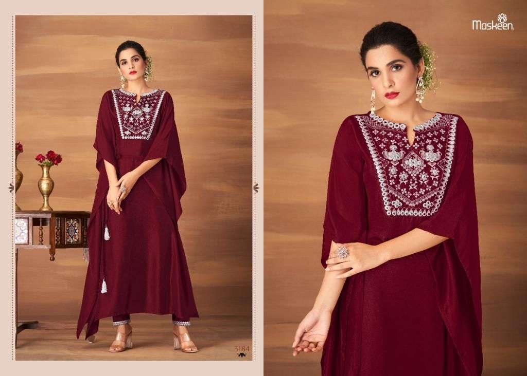 MASKEENJI ARAFAA DOLA SILK KURTI WITH PANT SUPPLIER