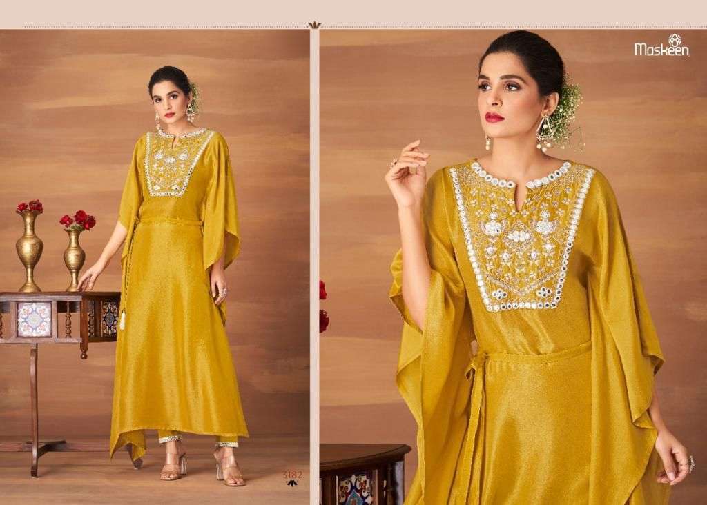 MASKEENJI ARAFAA DOLA SILK KURTI WITH PANT SUPPLIER