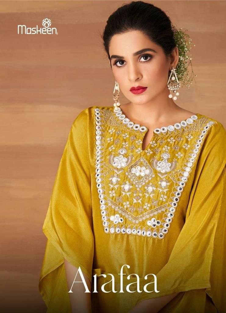 MASKEENJI ARAFAA DOLA SILK KURTI WITH PANT SUPPLIER
