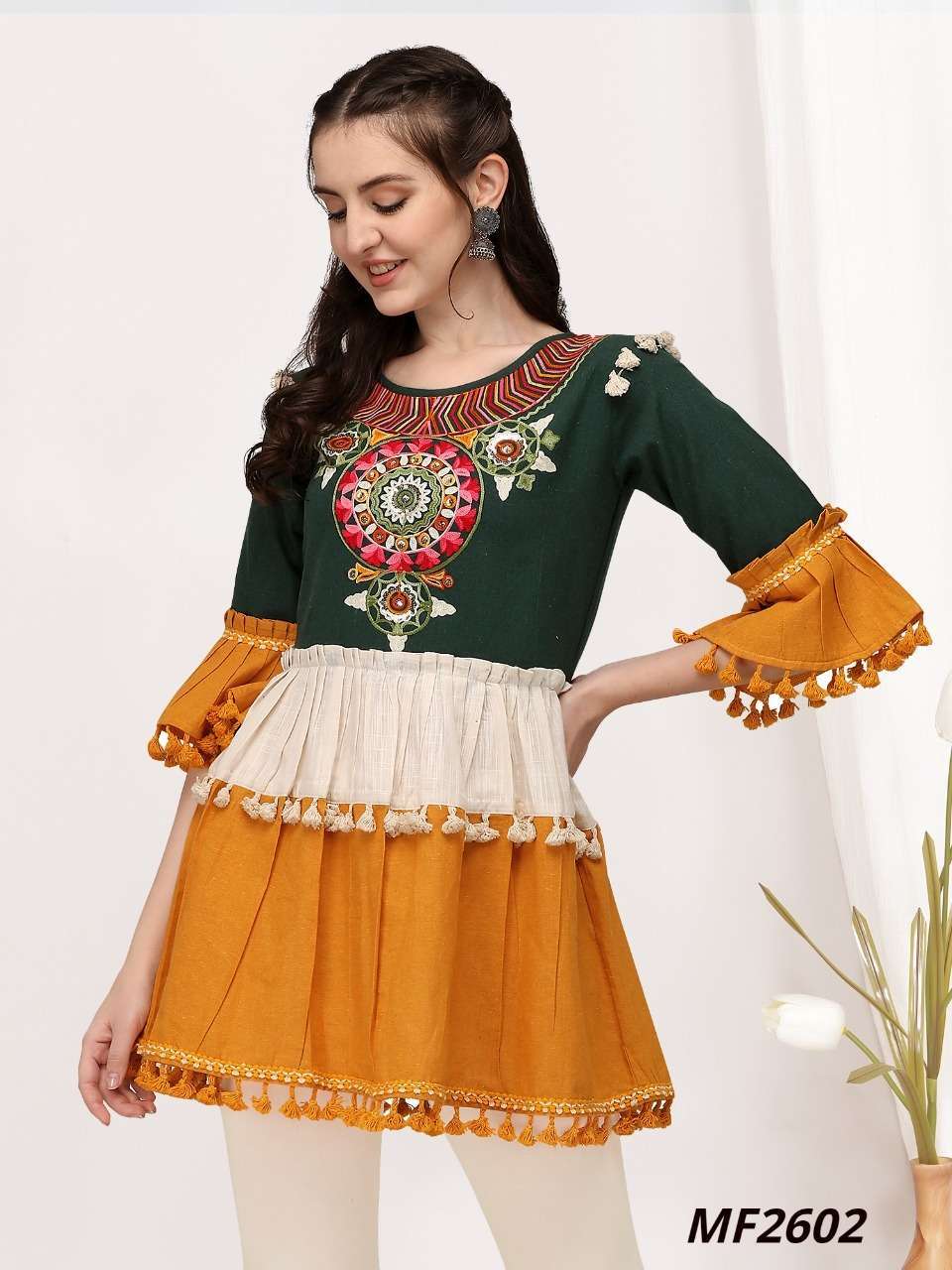 MESMORA NAVRANG FEMALE KEDIA COLLECTION LONG KEDIA TOPS FOR NAVRATRI