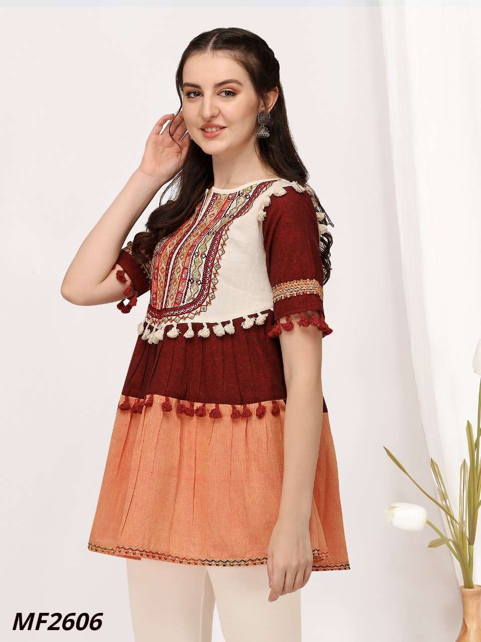 MESMORA NAVRANG FEMALE KEDIA COLLECTION LONG KEDIA TOPS FOR NAVRATRI