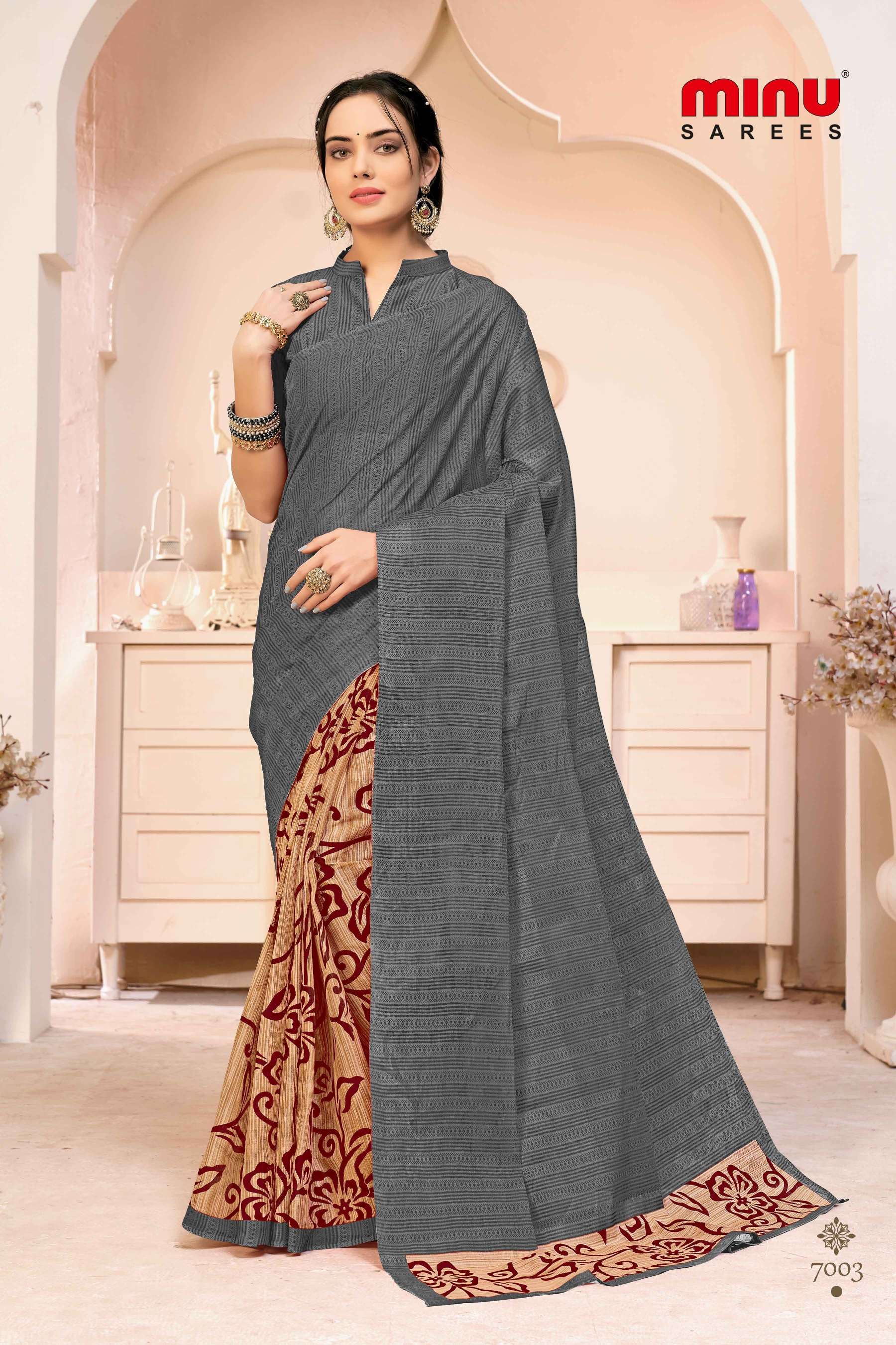 Minu ANOKHI Cotton Saree-12P Catalog