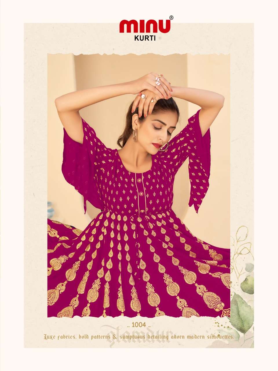 Minu ANUSHKA Rayon Long Flair Gown-4P Catalog