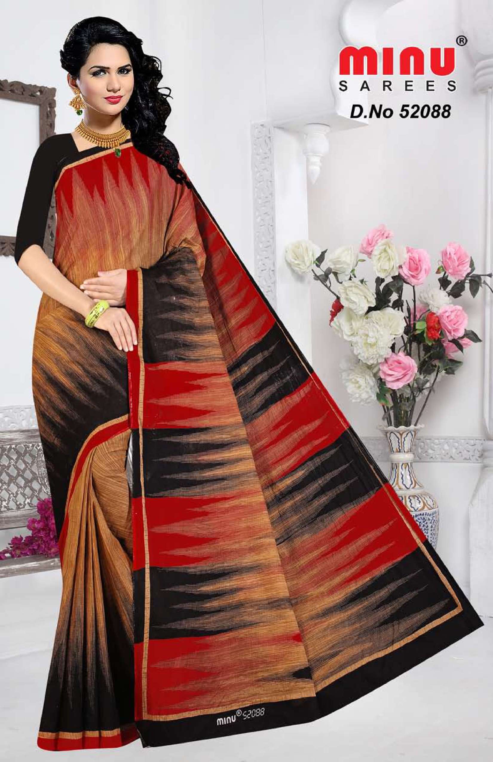 Minu BEGUM Cotton Printed Saree-12P Catalog