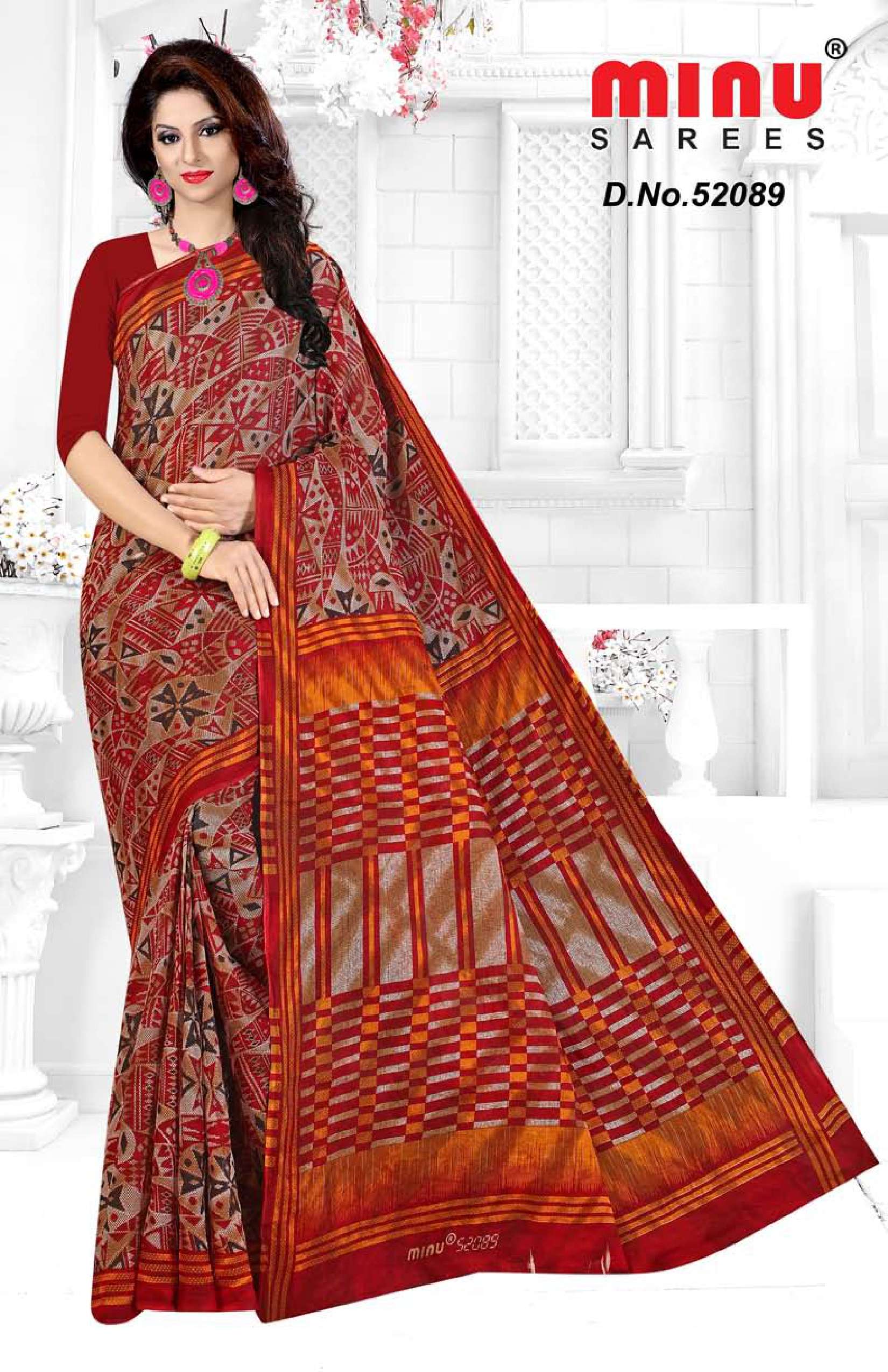 Minu BEGUM Cotton Printed Saree-12P Catalog