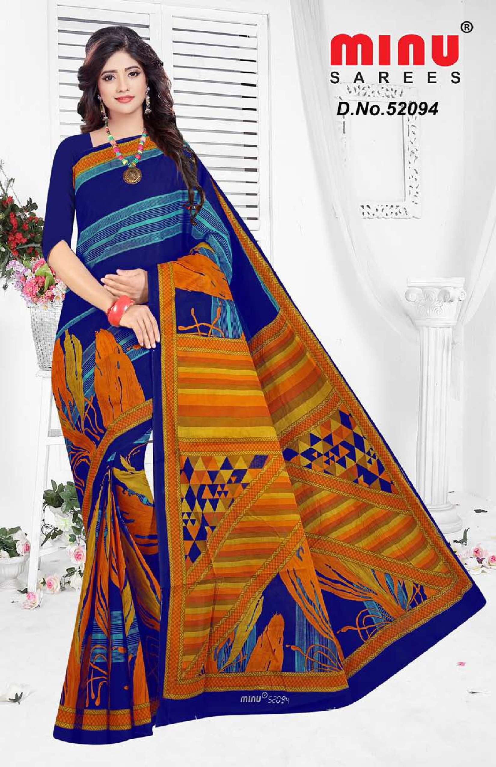 Minu BEGUM Cotton Printed Saree-12P Catalog