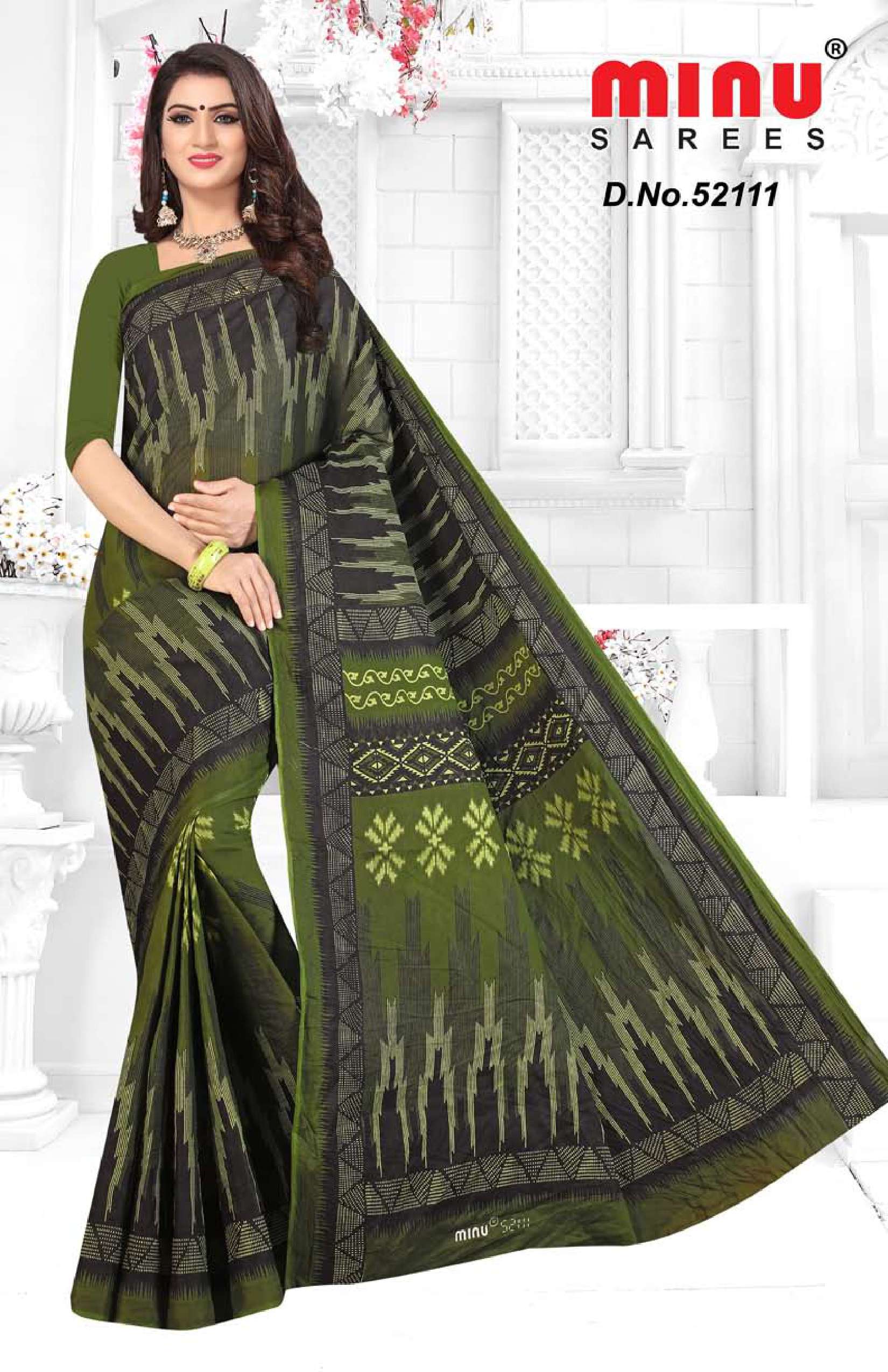 Minu BEGUM Cotton Printed Saree-12P Catalog